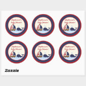 6 - 3"スティッカーアホイホエールボー航海のト好き ラウンドシール (シート)