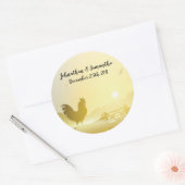 6 - 3"スティッカーサニーモーニングファームカントリーのお気に入り ラウンドシール (封筒)