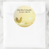 6 - 3"スティッカーサニーモーニングファームカントリーのお気に入り ラウンドシール (バッグ)