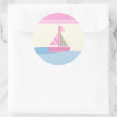 6 - 3"スティッカーナウトセイルボートホエールクジラ ラウンドシール (バッグ)