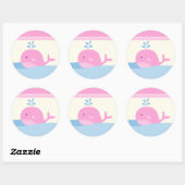 6 - 3"スティッカーナウトセイルボートホエールクジラ ラウンドシール (シート)