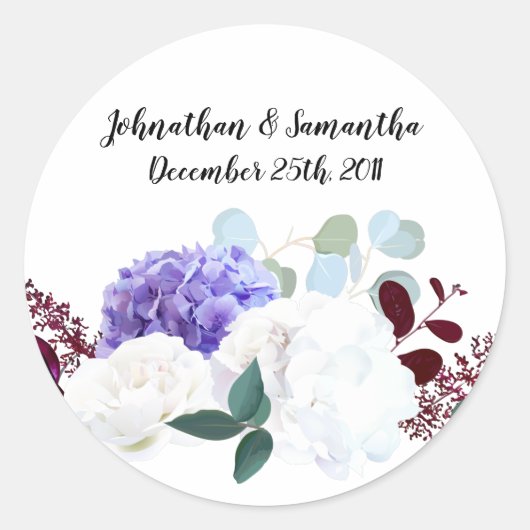 6 - 3"スティッカーラベンダーハイビスカスのWhitに賛成 ラウンドシール (正面)