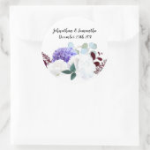 6 - 3"スティッカーラベンダーハイビスカスのWhitに賛成 ラウンドシール (バッグ)