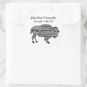 6 - 3"スティッカー好きボホバッファロートライバルパターン ラウンドシール (バッグ)