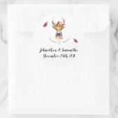 6 - 3"スティッカー好き鹿バック頭Brownin ラウンドシール (バッグ)