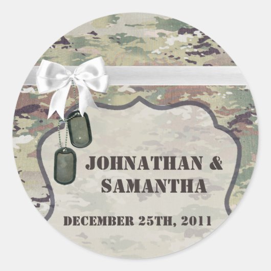 6 - 3"スティッカー軍OCP迷彩柄ユニフォームCamof ラウンドシール (正面)