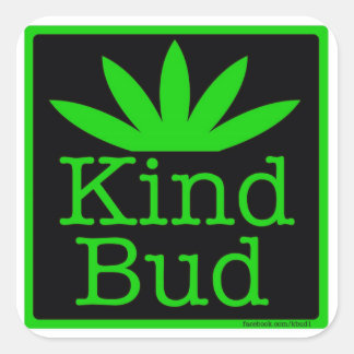 6 - 3"square Kind Bud Stickers スクエアシール