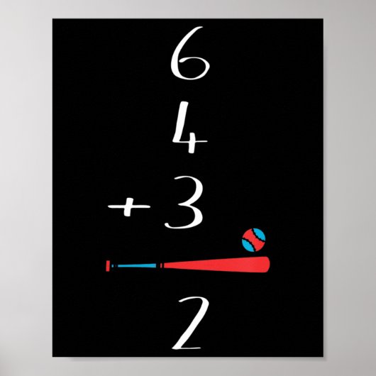 6 4 3 2二重野球遊選手 ポスター (正面)