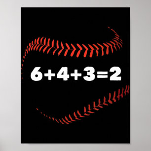 6+4+3=2二重野球選手遊ギフト野球 ポスター
