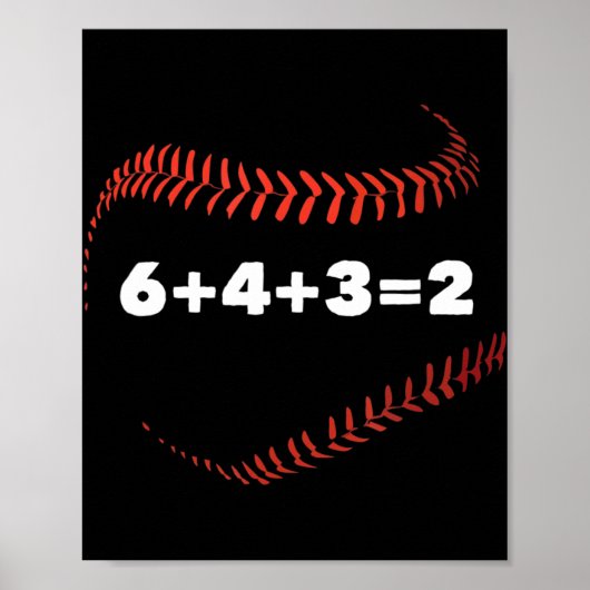 6+4+3=2二重野球選手遊ギフト野球 ポスター (正面)