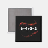 6+4+3=2二重野球選手遊ギフト野球 マグネット (正面/裏面)