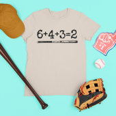 6+4+3=2野球おもしろい二塁遊手数 Tシャツ