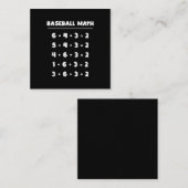 6 4 3 2野球の数学-かわいい遊ソフトボールの試合 スクエア名刺 (正面/裏面)