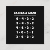 6 4 3 2野球の数学-かわいい遊ソフトボールの試合 スクエア名刺 (正面)