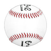 6+4+3=2野球ダブルおもしろいベース遊マンナンバー  野球ボール (裏面)