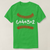 6 4 3 2野球ママとパパ6432数学T Tシャツ (デザイン正面)