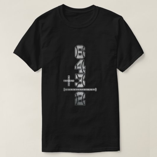 6 4 3 2野球・算数ダブル遊ソフトボール第264 Tシャツ (デザイン正面)