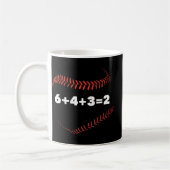 6+4+3=2 Double Play Baseball Player Gift Baseball コーヒーマグカップ (左)