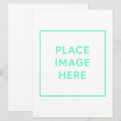 6.5インチx 8.75インチフラットアナウンスメントカード 案内状 (正面/裏面)