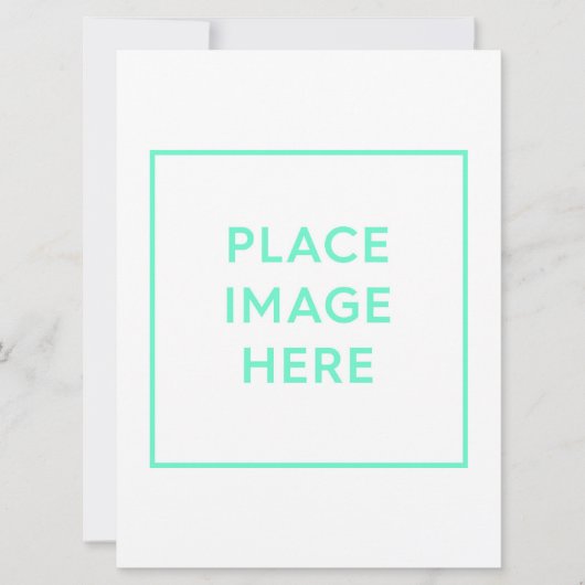 6.5インチx 8.75インチフラットアナウンスメントカード 案内状 (正面)