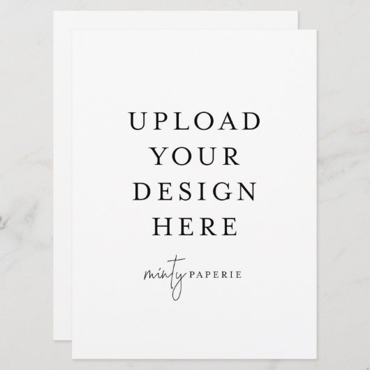 6.5インチx 8.75インチ招待状-ポートレート 招待状 (正面/裏面)