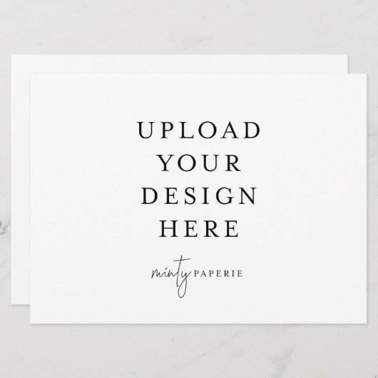 6.5インチx 8.75インチ招待状 – 横 招待状 (正面/裏面)