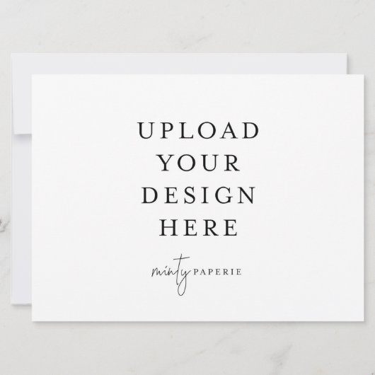 6.5インチx 8.75インチ招待状 – 横 招待状 (裏面)