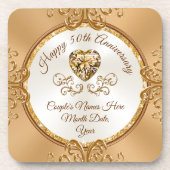 6, 50周年記念パーソナライズされたコースターのセット コースター (正面)