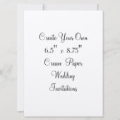 6.5"作成して下さいあなた自身の結婚式招待状をx 8.75" 招待状 (正面)
