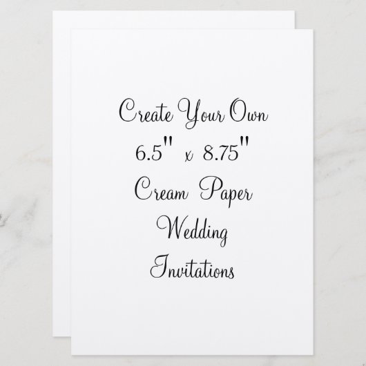6.5"作成して下さいあなた自身の結婚式招待状をx 8.75" 招待状 (正面/裏面)