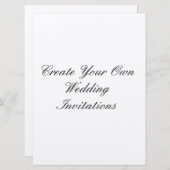 6.5"作成して下さいあなた自身の結婚式招待状をx 8.75" 招待状 (正面/裏面)
