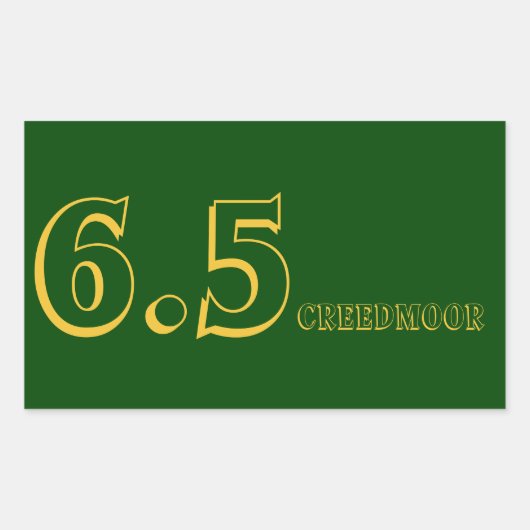 6.5 Creedmoor Ammoステッカー 長方形シール (正面)