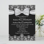 6.5x8.75ヴィンテージレースボウ結婚式招待状 招待状 (スタンド正面)