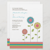 6.5x8.75結婚式の虹の高い花の招待状 招待状 (正面/裏面)