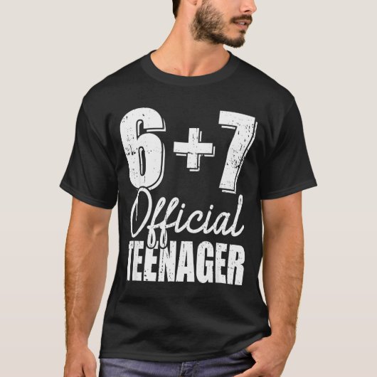6+7で13歳の誕生日 Tシャツ (正面)