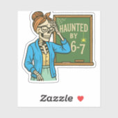 6-7に取り憑かれたユーモラス教師のハロウィン・スケルトン シール (シート)