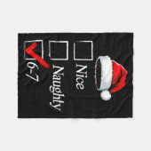 6-7のミーム Nice Naughty 67 クリスマス Brain Rot 面白い フリースブランケット (正面(横))