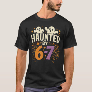 6-7のユーモラスな幽霊ハロウィン誕生日デザインで魅惑されて Tシャツ