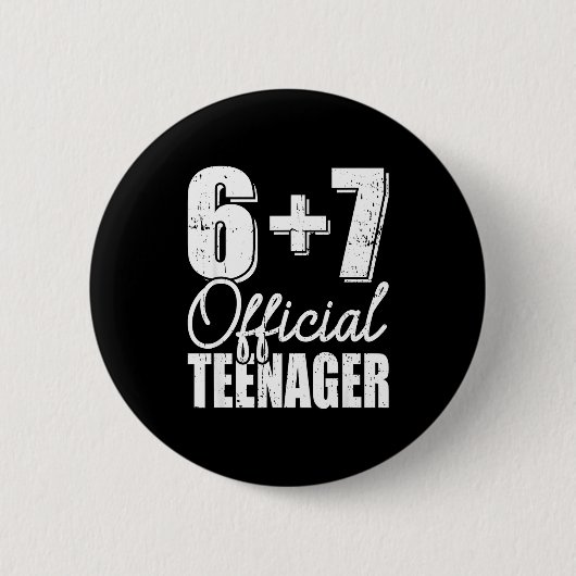 6+7の13歳の誕生日 缶バッジ (正面)