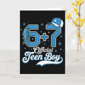6+7ミーム公式ティーンエイジャー13歳の誕生日野球 カード (黄色い花)