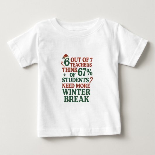 6 7先生 シックス セブン 67サンタ Gen Alpha ベビーTシャツ (正面)