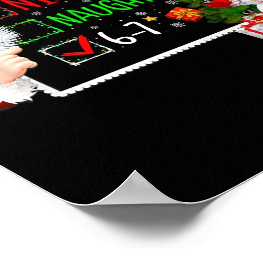 6-7歳のクリスマスサンタの言うことリスト メモ ポスター (角)