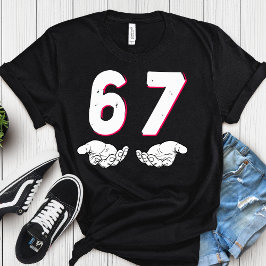 6 7 おもしろい、シックス セブン ミーム トレンディー  Tシャツ