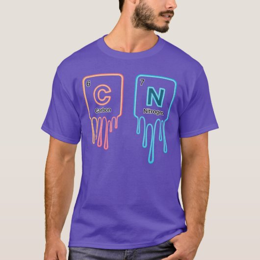 6 7 おもしろい 科学 化学 教師 周期表 Tシャツ (正面)