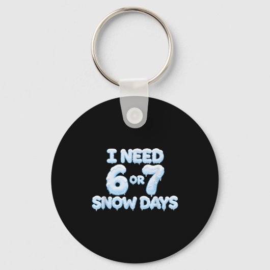 6 7 の雪の日が欲しい 面白い雪の日 先生と キーホルダー (正面)