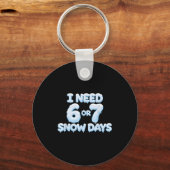 6 7 の雪の日が欲しい 面白い雪の日 先生と キーホルダー (正面)