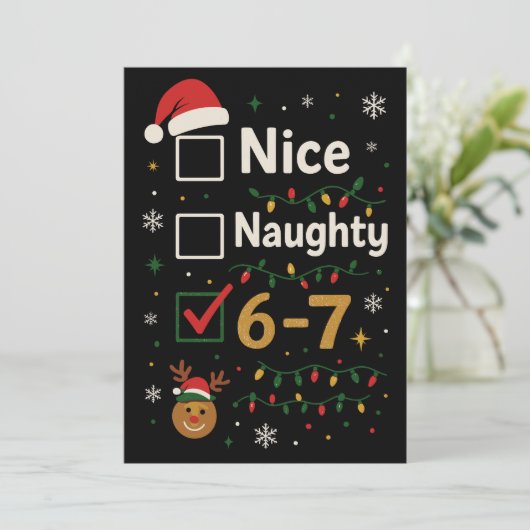 6-7 クリスマスのいたずら好きまたはいい子 ミーム シーズンカード (スタンド正面)