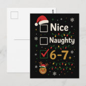 6-7 クリスマスのイタズラかいい子か ミーム ポストカード (正面/裏面)