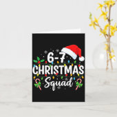 6-7 クリスマスチーム 面白い 67 6 7 メメ Xmas 6 カード (黄色い花)