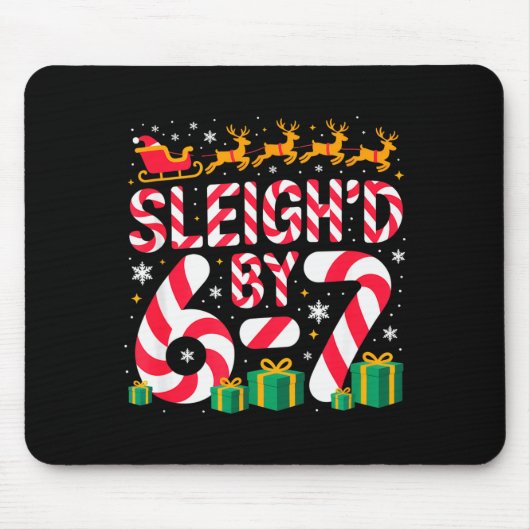 6-7 クリスマス・アグリーセーター Six Seven クリスマス 67 ミーム マウスパッド (正面)